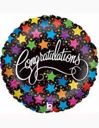 18" Congratulations Bold Stars Balloon