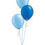 Set 3 Latex Balloons Light Blue Blue