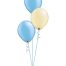 Set 3 Latex Balloons Light Blue Ivory