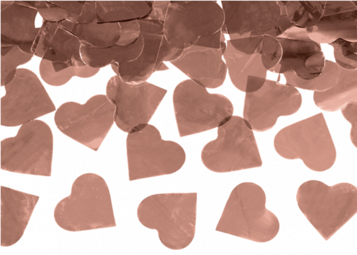 Confetti Cannon Rose Gold Hearts 60cm