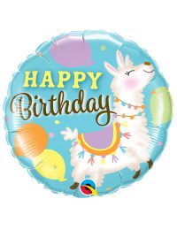 18 inch Llama Birthday Balloon