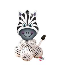 Air filled Zebra balloon display