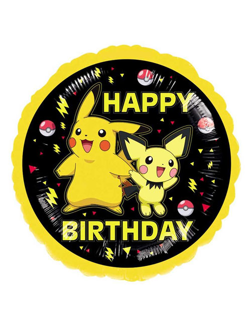 18 inch Pokemon Happy Birthday Foil Balloon